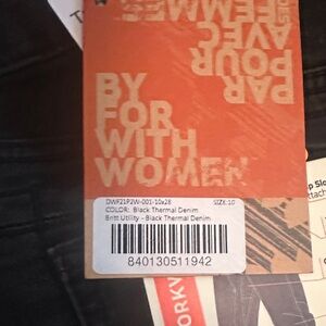 Black Thermal Denim Women's Jeans - Size 10